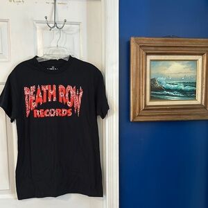 Death Row Records Black & Red Graphic Short Sleeve T-Shirt Size Medium